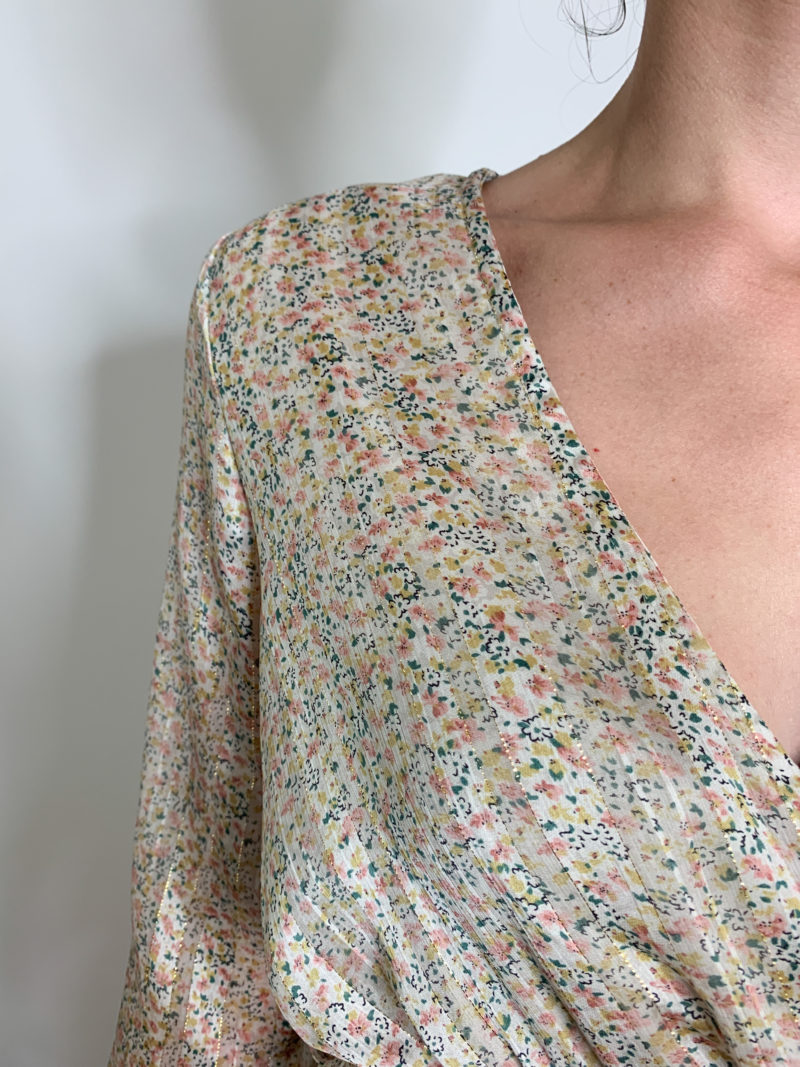 robe cache coeur, robe beige, robe coeur croisé, robe été