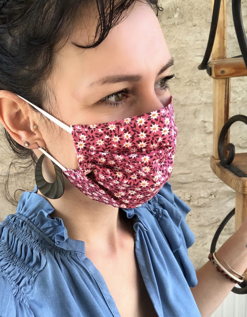 masque en tissu, masque fait main, masque fait maison, masque couturière, masque coronavirus, joli masque